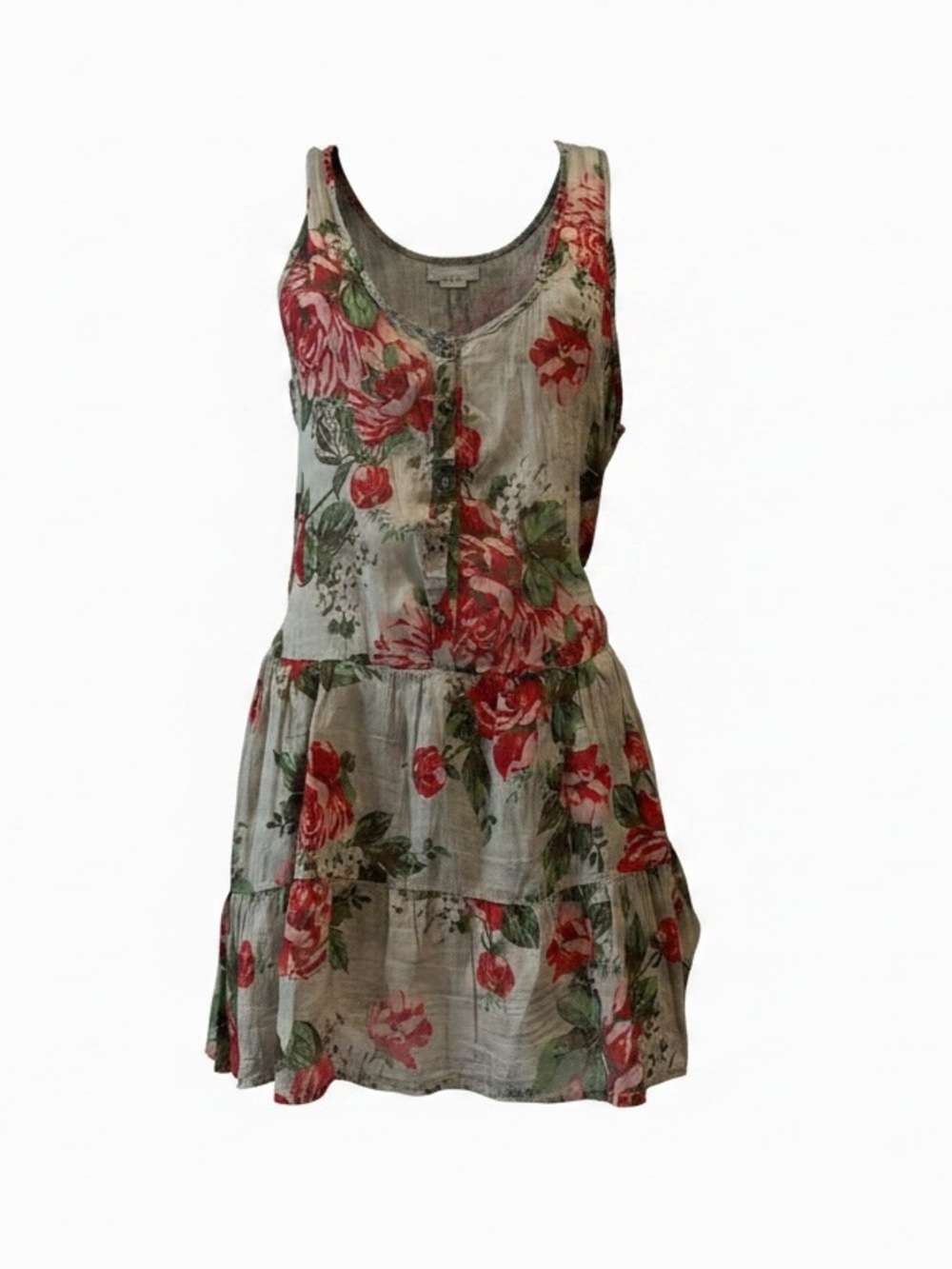 Floral Short Sleeve Viscose Above Knee Dress Made In Italy Pink Size XL’M”actual - Picture 2 of 12